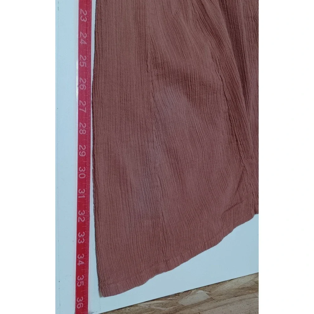 Garnet Hill Womens 10 Gauze Maxi Skirt Organic Cotton Boho Embroidered Earthy